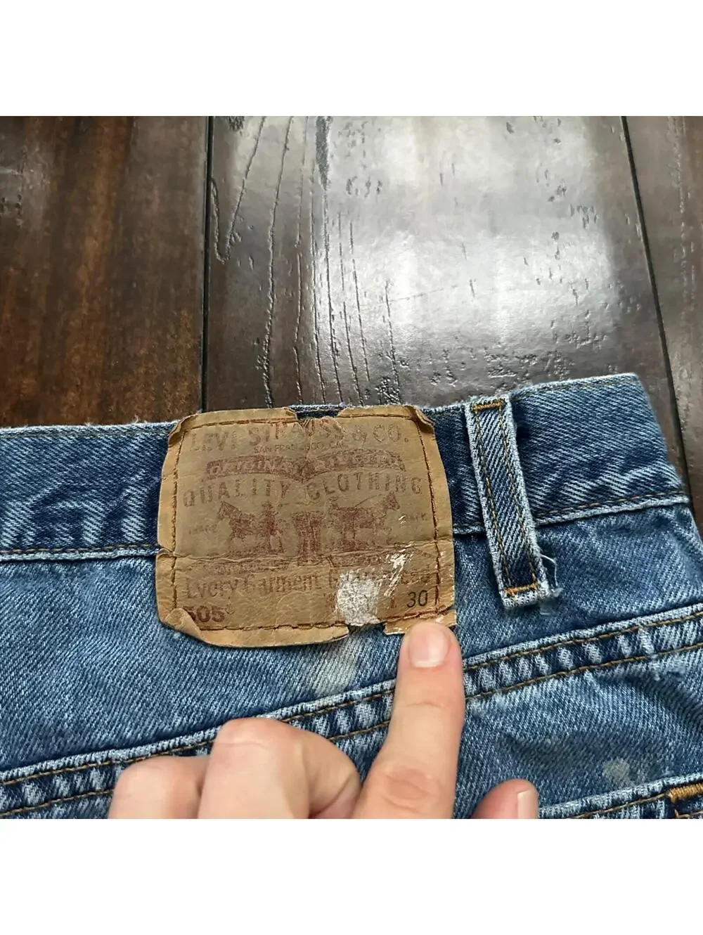 Levis 505 Vintage 90s Straight Leg XX USA Jeans 40x30 Med Wash Act 36x29
